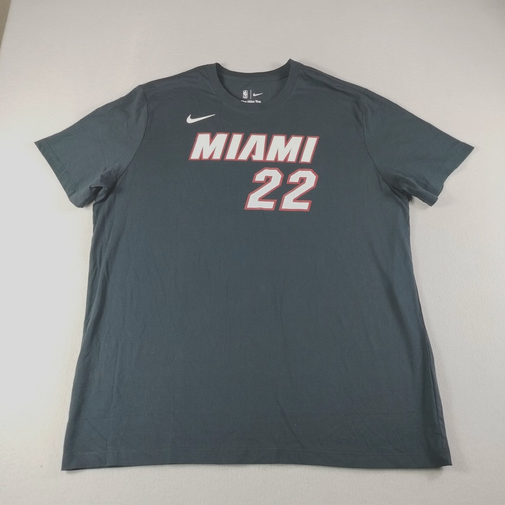 Nike Shirt Mens XXL Black Jimmy Butler #22 Miami Heat Short Sleeve Basketball